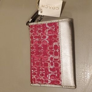 Coach coin and card holder NWT